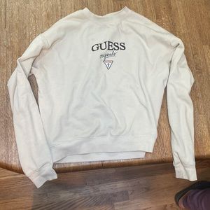 Beige crew neck guess hoodie